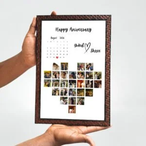 A4/A3 Heart collage calendar frame